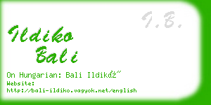 ildiko bali business card